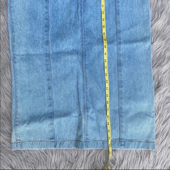 Vintage Daily Wear Light Wash Denim Skirt 13/14 - Picture 9 of 10